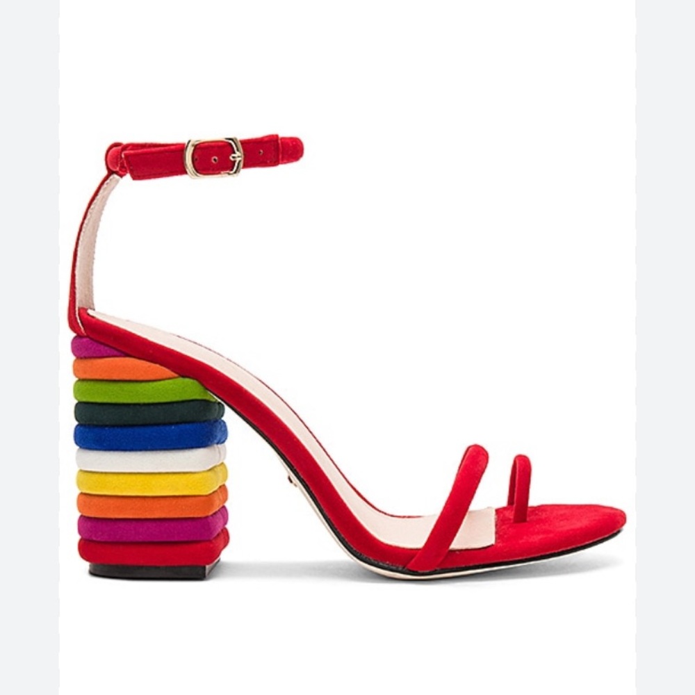 Raye red Zelda heels